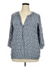 Gap Outlet 100% Viscose Blue 3/4 Sleeve Blouse Size XXL - photo 1