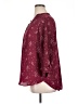 Lush 100% Polyester Stars Burgundy 3/4 Sleeve Blouse Size 1X - photo 5
