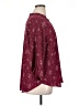 Lush 100% Polyester Stars Burgundy 3/4 Sleeve Blouse Size 1X - photo 4