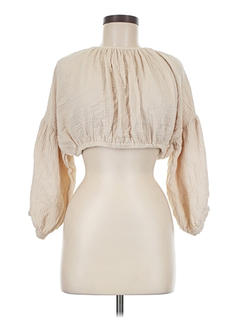 Pre-owned Mable Short Sleeve Turtleneck In Tan