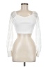 Shein 100% Polyester White Long Sleeve Top Size 6 - photo 1