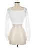 Shein 100% Polyester White Long Sleeve Top Size 6 - photo 2