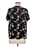 Sienna Sky 100% Polyester Floral Black Short Sleeve Blouse Size M - photo 1