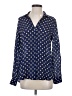 L'Agence Polka Dots Blue Long Sleeve Blouse Size S (estimated) - photo 1