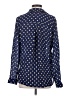 L'Agence Polka Dots Blue Long Sleeve Blouse Size S (estimated) - photo 2