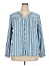 Style&Co Stripes Blue Long Sleeve Button-Down Shirt Size XXL - photo 1