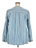 Style&Co Stripes Blue Long Sleeve Button-Down Shirt Size XXL - photo 2