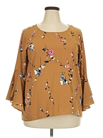 LC Lauren Conrad 3/4 Sleeve Blouse (view 1)