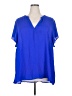 Torrid 100% Polyester Blue Short Sleeve Blouse Size 4X Plus (4) - photo 1