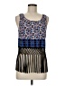 Topshop 100% Polyester Blue Sleeveless Blouse Size 8 - photo 1