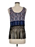 Topshop 100% Polyester Blue Sleeveless Blouse Size 8 - photo 2