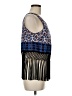 Topshop 100% Polyester Blue Sleeveless Blouse Size 8 - photo 4