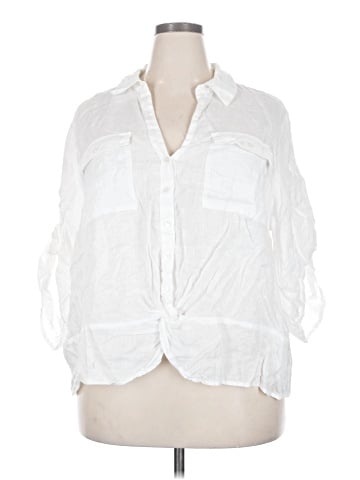 INC International Concepts 3/4 Sleeve Button-Down Shirt (view 1)