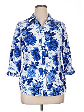 Sara Michelle 3/4 Sleeve Button Down Shirt