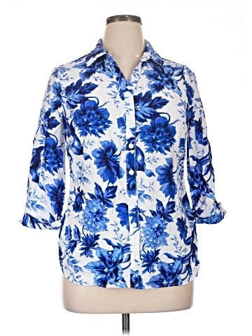 Sara Michelle 3/4 Sleeve Button-Down Shirt (view 1)
