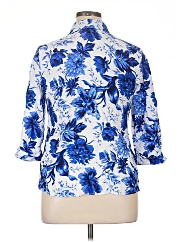 Sara Michelle 3/4 Sleeve Button-Down Shirt (view 2)