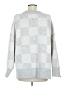 Moon & Madison Checkered-gingham Silver Pullover Sweater Size M - photo 2