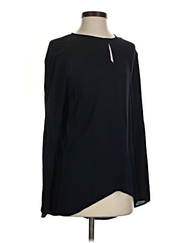 Theory Long Sleeve Silk Top (view 1)