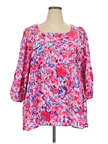 Haptics 3/4 Sleeve Blouse (view 1)