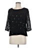 Talbots 100% Polyester Black 3/4 Sleeve Blouse Size M (petite) - photo 1