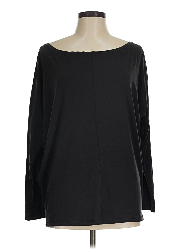 Pre-owned Athleta 3/4 Sleeve T-shirt In Black