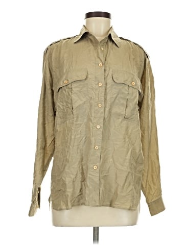 LUCCA Long Sleeve Silk Top (view 1)