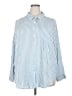 Torrid Stripes Blue 3/4 Sleeve Button-Down Shirt Size 3X Plus (3) - photo 1