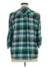 Torrid 100% Polyester Plaid Teal 3/4 Sleeve Blouse Size 1X Plus (1) - photo 2