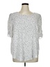 Torrid 100% Rayon Silver 3/4 Sleeve Blouse Size 1X Plus (1) - photo 1