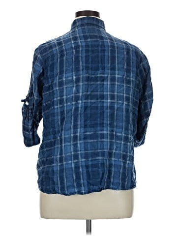Lauren by Ralph Lauren 3/4 Sleeve Button-Down Shirt (view 2)