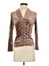 Sharon Max Metallic Brown Long Sleeve Blouse Size S - photo 1