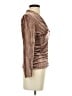 Sharon Max Metallic Brown Long Sleeve Blouse Size S - photo 4