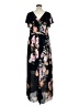 City Chic 100% Polyester Floral Black Casual Dress Size 16 Plus (S) - photo 2