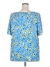 Liz Claiborne Blue Short Sleeve Blouse Size 2X - photo 2