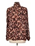 Massimo Dutti Animal Print Brown Long Sleeve Blouse Size 10 - photo 2