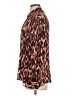 Massimo Dutti Animal Print Brown Long Sleeve Blouse Size 10 - photo 5