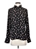 Ann Taylor LOFT 100% Polyester Floral Black Long Sleeve Blouse Size XS - photo 1