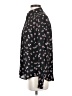Ann Taylor LOFT 100% Polyester Floral Black Long Sleeve Blouse Size XS - photo 5