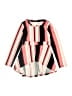 One Step Up Stripes Pink Long Sleeve Blouse Size 6X - photo 1