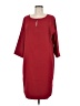 Chico's 100% Polyester Solid Burgundy Casual Dress Size M - photo 1