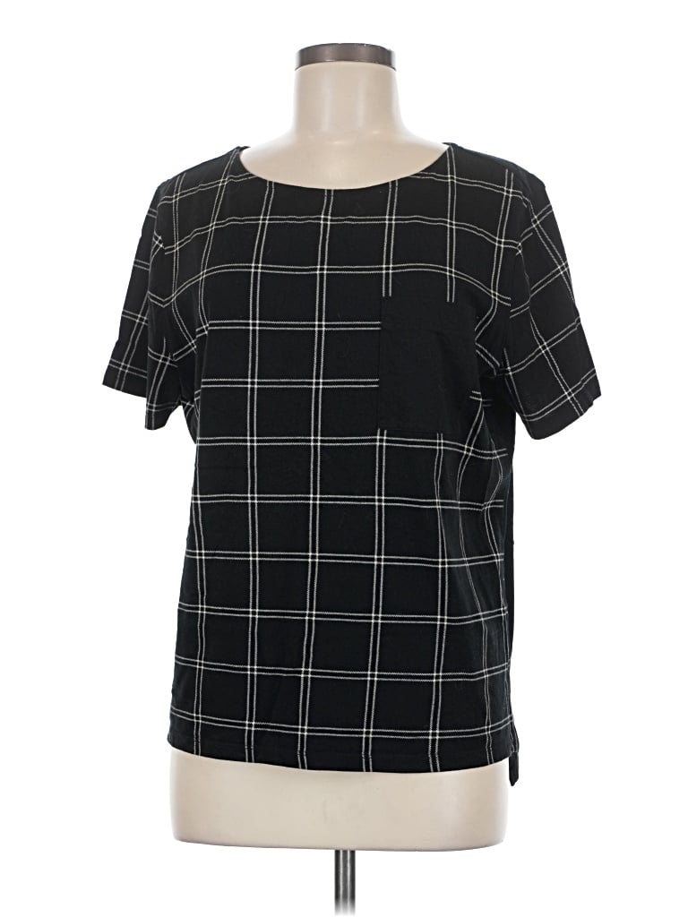 Pre-owned Old Navy Short Sleeve Top Black Square Neckline Tops