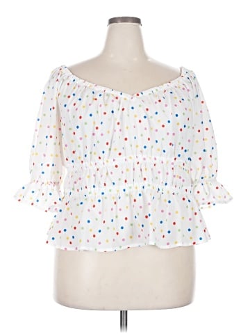 ELOQUII 3/4 Sleeve Blouse (view 1)