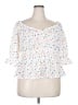ELOQUII 100% Polyester Polka Dots White 3/4 Sleeve Blouse Size 20 Plus - photo 1