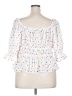 ELOQUII 100% Polyester Polka Dots White 3/4 Sleeve Blouse Size 20 Plus - photo 2