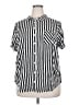 Torrid Stripes Black Short Sleeve Button-Down Shirt Size 3X Plus (3) - photo 1