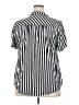 Torrid Stripes Black Short Sleeve Button-Down Shirt Size 3X Plus (3) - photo 2