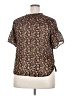 Assorted Brands Floral Black Short Sleeve Blouse Size XXL (estimated) - photo 2