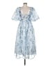 Assorted Brands 100% Polyester Blue Cocktail Dress Size 8 - photo 2