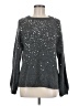 CeCe Metallic Silver Pullover Sweater Size M - photo 1
