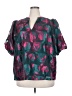 Sugarlips 100% Polyester Teal Short Sleeve Blouse Size 2X - photo 1